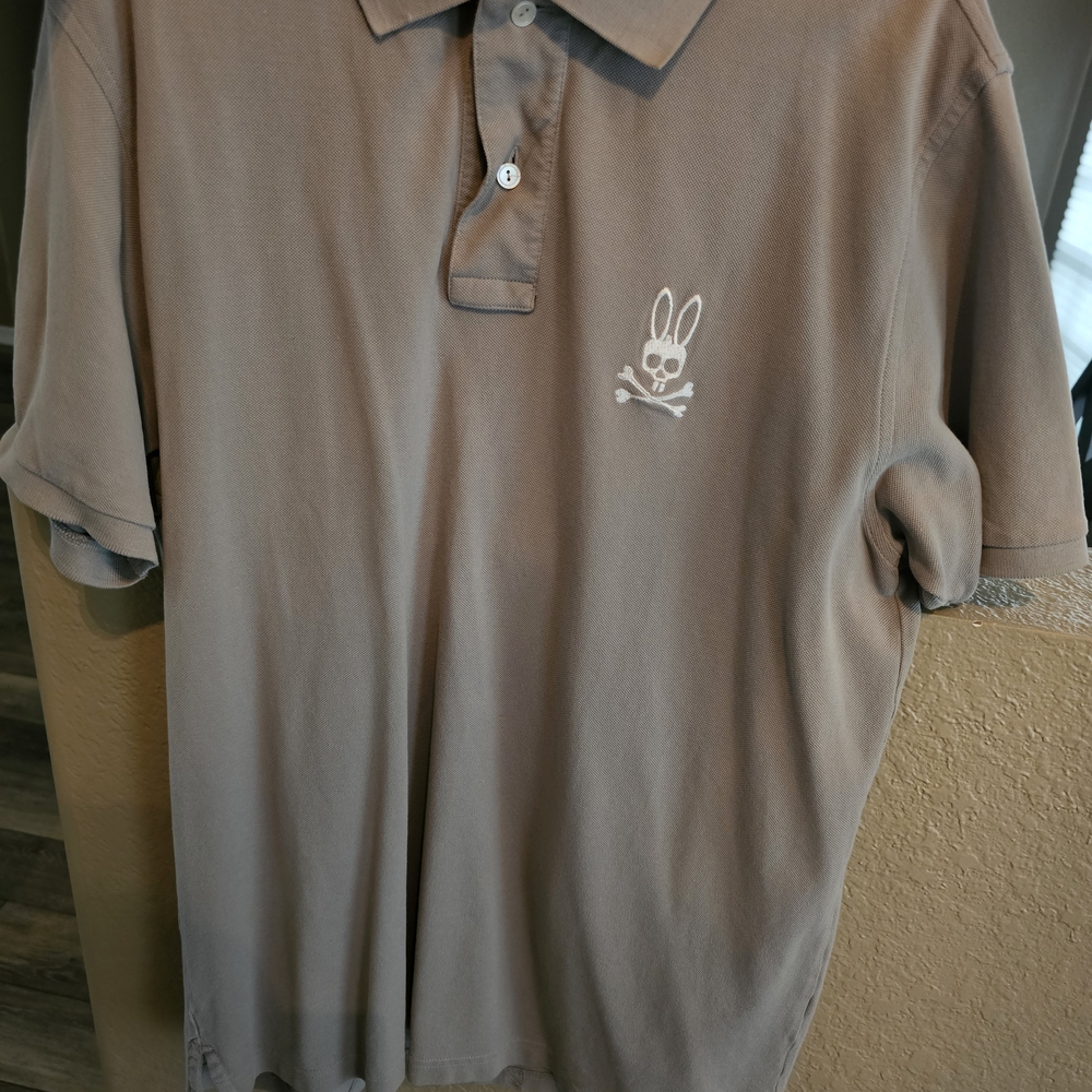 Psycho Men's Gray Polo Shirt